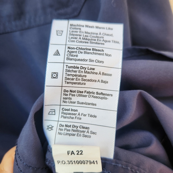 CARHARTT Force Men’s Button Down Shirt 3XL Tall Blue Nylon Workwear - Picture 12 of 12